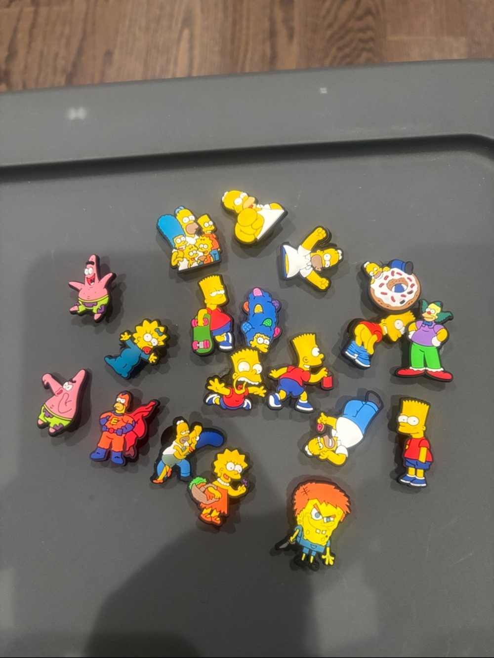 The Simpsons Kids Shoe Charms - Yellow Multi-Character Set